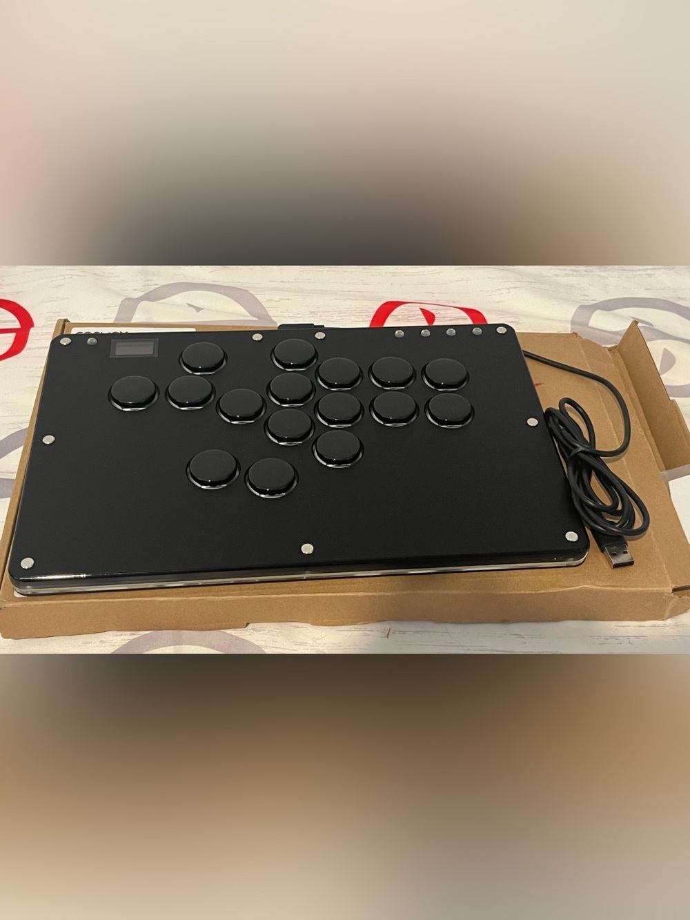 COSMOX HautePad T16 Pro V2 Black Leverless Arcade Controller Hitbox Style USB